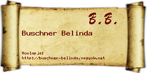 Buschner Belinda névjegykártya